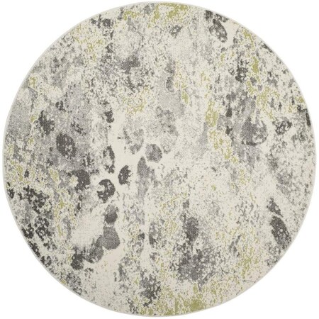 Safavieh Watercolor Power Loomed Round Area Rug; Ivory & Grey - 6 ft. 7 in. x 6 ft. 7 in. WTC696A-7R